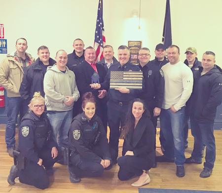  Chief Wallace celebrates 30 years of service with Epping Police Department)